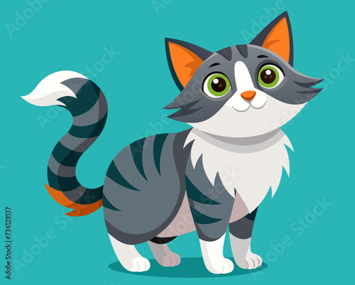 cat feline kitty kitten pussycat cartoon pretty cute vector illustration perfect beautiful amazing tabby tomcat