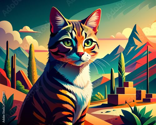cat feline kitty kitten pussycat cartoon pretty cute vector illustration perfect beautiful amazing tabby tomcat