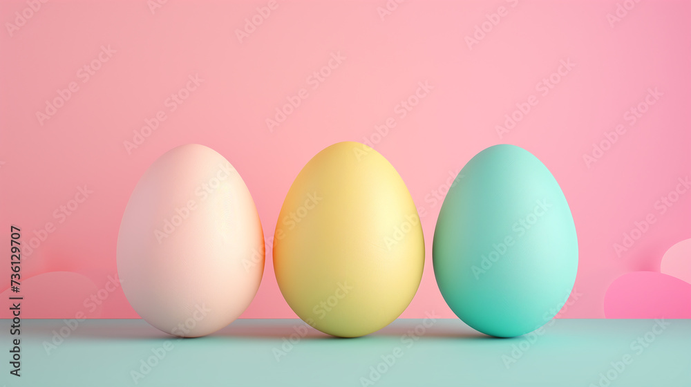 Easter colors eggs minimal background Easter colors eggs minimal background