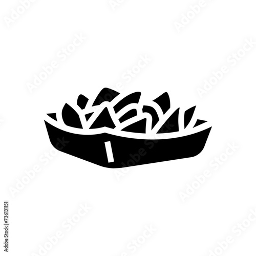 nachos fast food glyph icon vector. nachos fast food sign. isolated symbol illustration