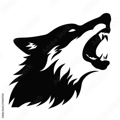 Fototapeta Naklejka Na Ścianę i Meble -  silhouette of a wolf