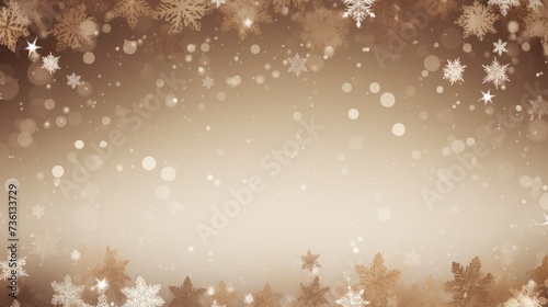 Background with snowflakes in Mocha color.