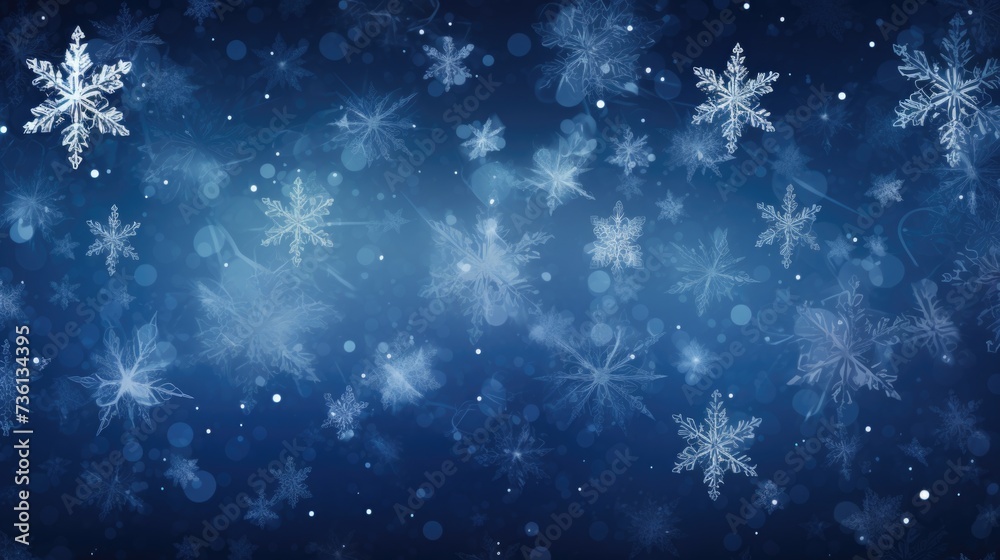 Background with snowflakes in Sapphire color Background with snowflakes in Sapphire color