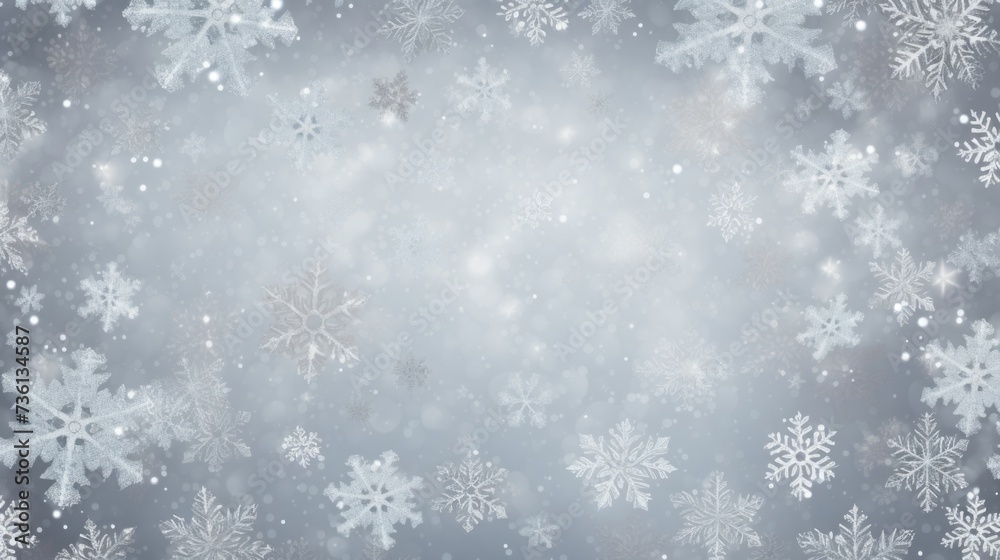 Background with snowflakes in Silver color. Background with snowflakes in Silver color.