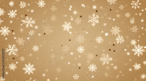 Background with snowflakes in Tan color