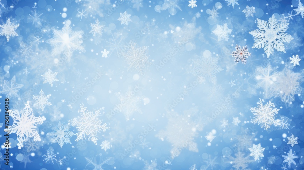  Background with snowflakes in White color