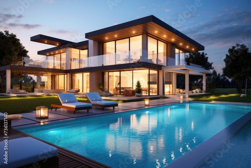 Luxury Modern Villa with Pool and Garden, Perfect Summer House for Your Vacation with Amazing