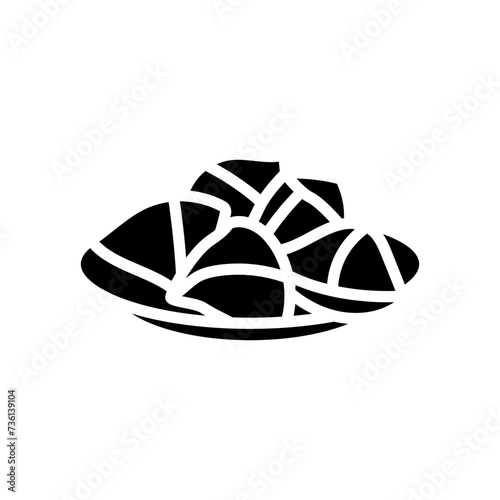 samosa indian cuisine glyph icon vector. samosa indian cuisine sign. isolated symbol illustration