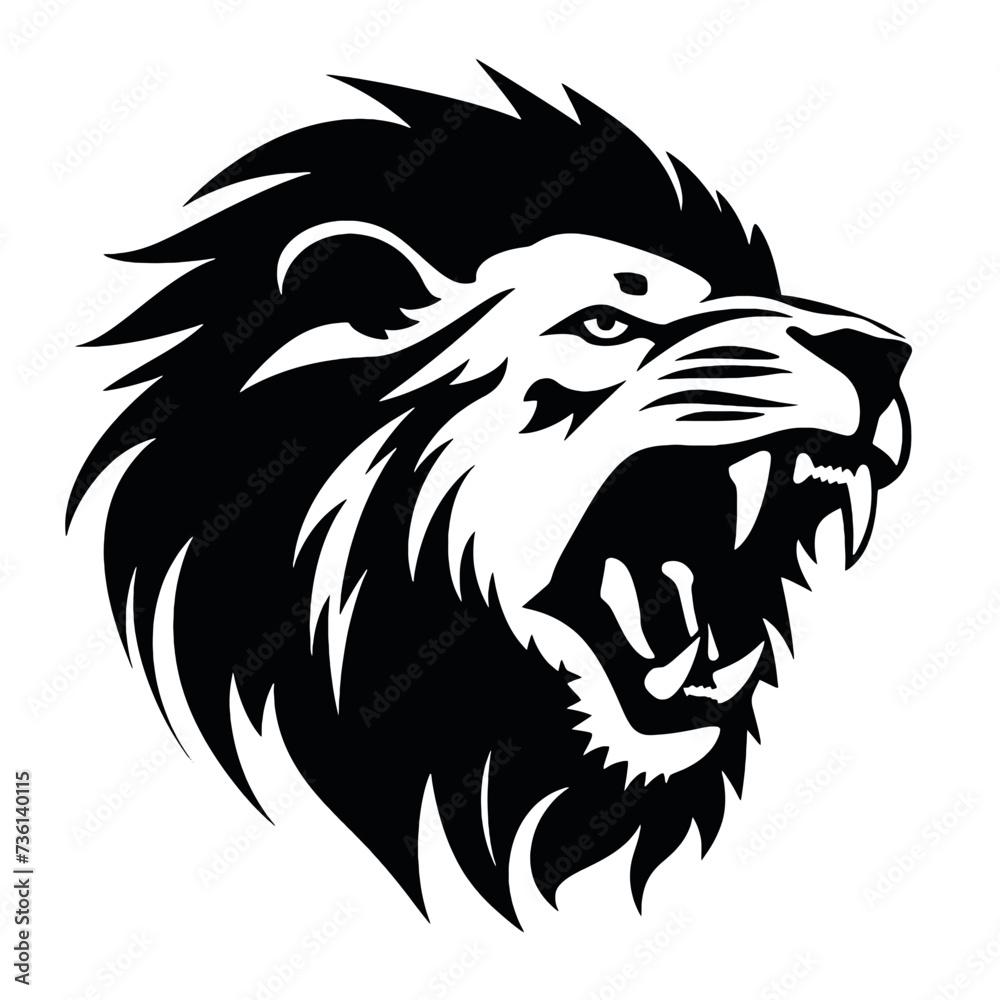 lion face silhouette lion face silhouette