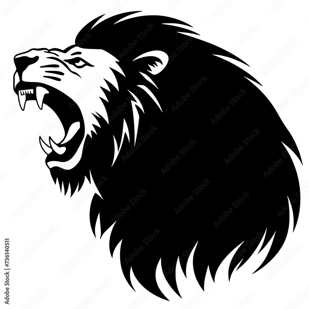 lion face silhouette