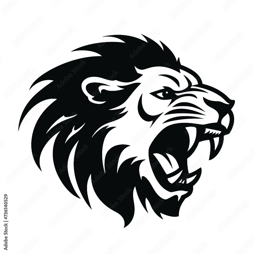 lion face silhouette lion face silhouette