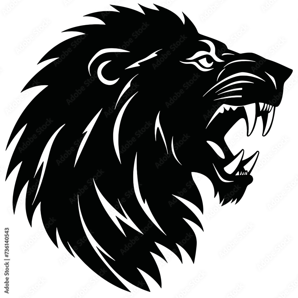 lion face silhouette