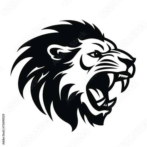 Wallpaper Mural lion face silhouette Torontodigital.ca