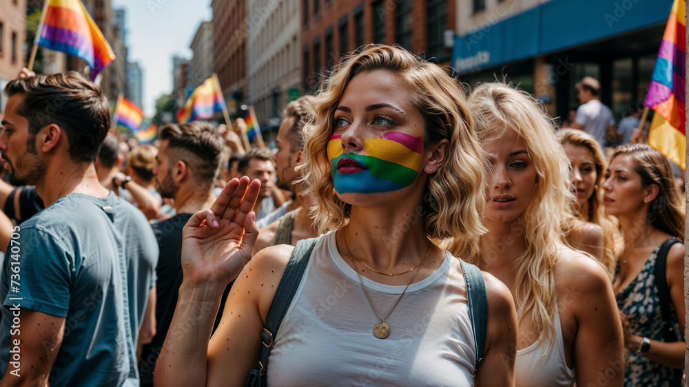 A Girl Fights for Equality at the LGBTQ+ Pride March A Girl Fights for Equality at the LGBTQ+ Pride March