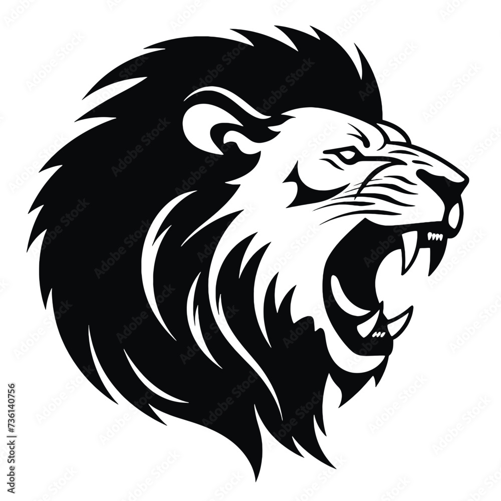 lion face silhouette lion face silhouette