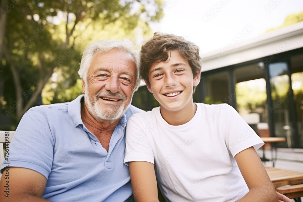 Father and son enjoying family time at home. Father and son enjoying family time at home.