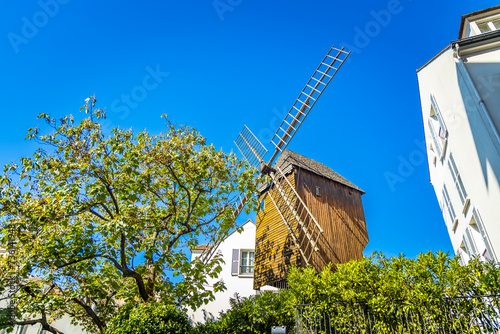 Moulin de la Galette, an old windmill in the district of Montmartre in Paris, France