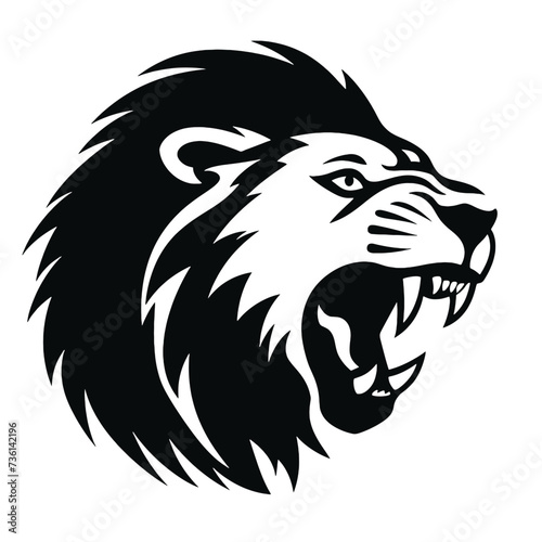 Wallpaper Mural lion face silhouette Torontodigital.ca