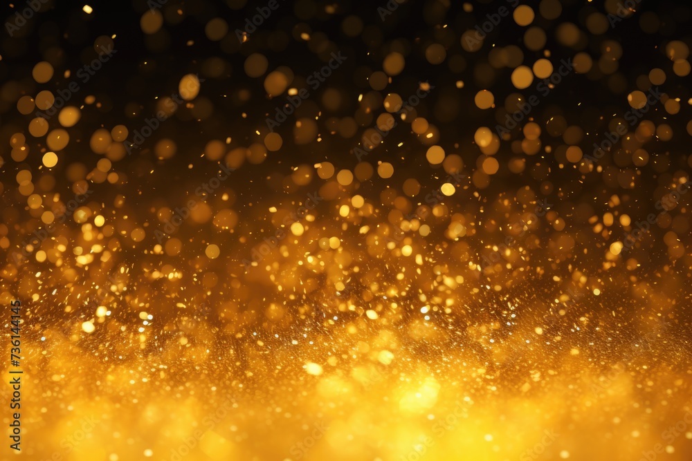 A stunning gold glitter design against a sleek black background. Perfect for adding a touch of glamour to any project