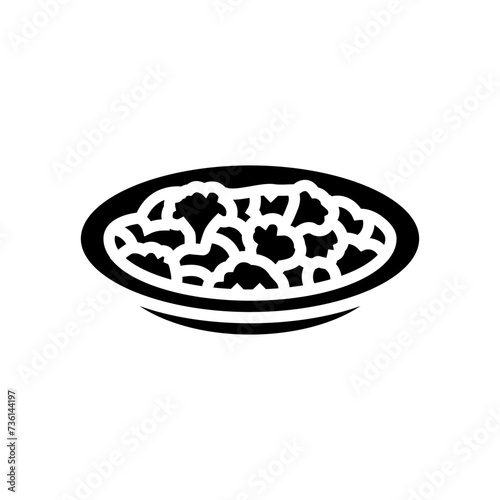 aloo gobi indian cuisine glyph icon vector. aloo gobi indian cuisine sign. isolated symbol illustration