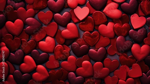 Cherry Red Color Hearts as a background