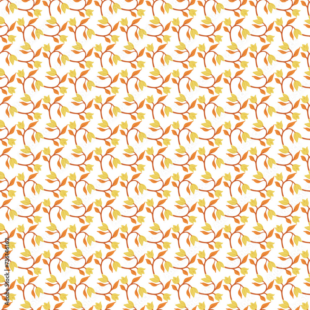 Fototapeta premium Color spring flowers pattern in vector.