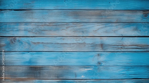  Colorful rich sky blue background and texture of wooden boards