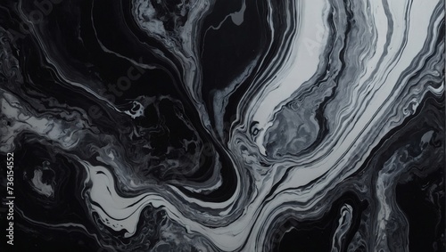 Ebony abstract black marble background art paint pattern ink texture watercolor moonstone silver fluid wall. 