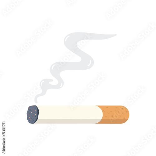 Cigarettes butt with smoking doodle vector