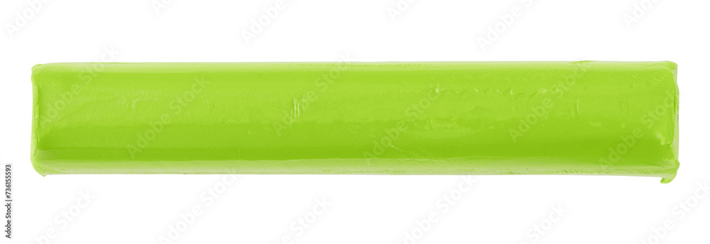 Obraz premium Green plasticine isolated on transparent background.