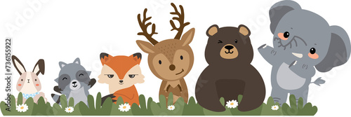 Photography wild animals greeting background cartoon