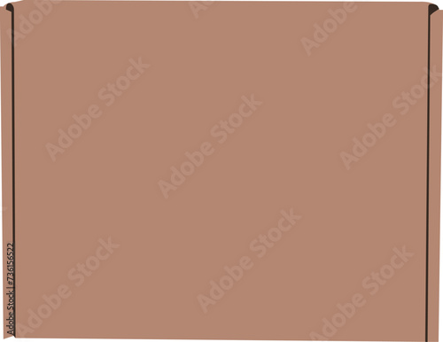 Hand drawn Empty cardboard Box vector