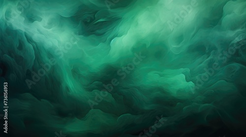 Emerald Color Fog Background