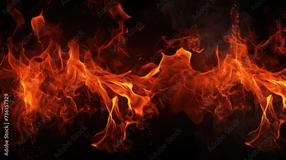 Fire background black isolated over perfect Fire background black isolated over perfect