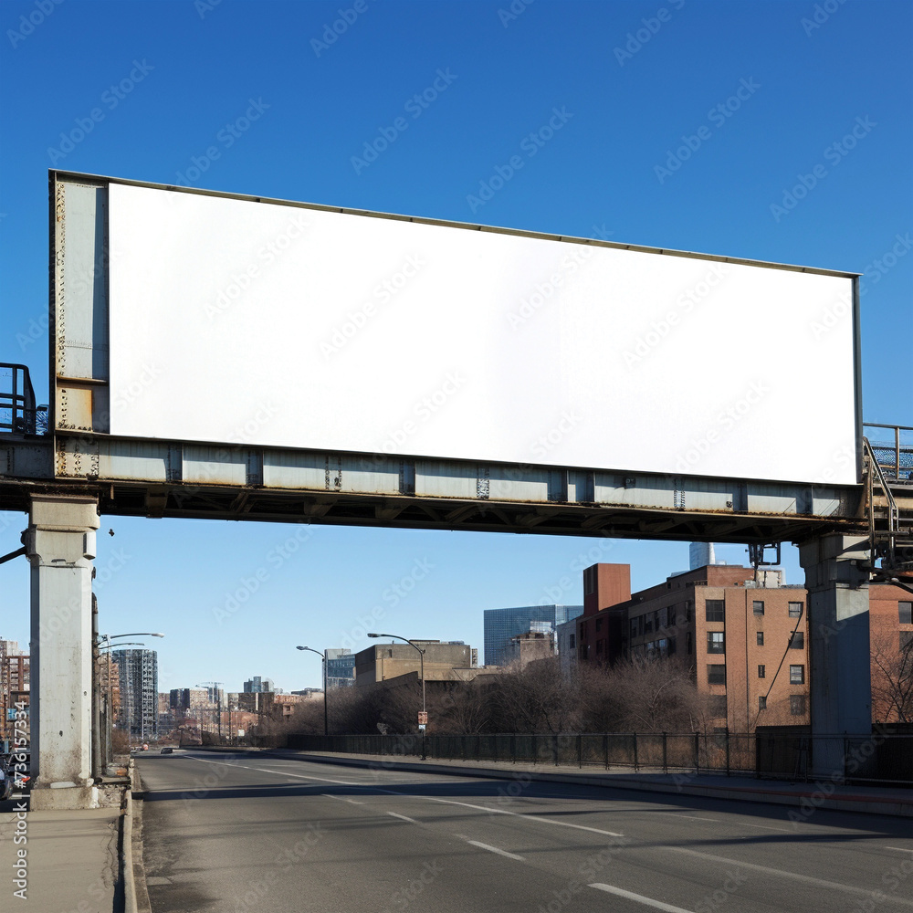 Bilboard mockup bridge, Generative AI Bilboard mockup bridge, Generative AI