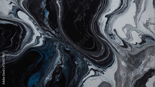 Ebony abstract black marble background art paint pattern ink texture watercolor moonstone silver fluid wall.