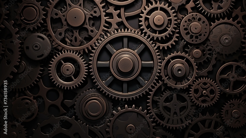 Gears Background in Black color