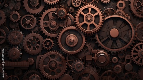 Gears Background in Brunette color.