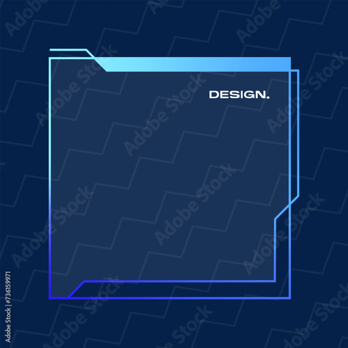 Futuristic square gradient background. Pop up window vector illustration.