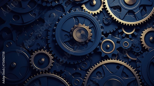 Gears Background in Sapphire color.