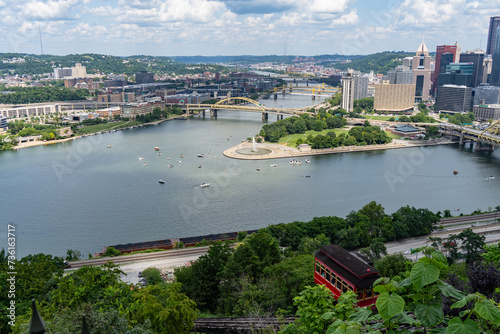 The Point and Duquene Incline in Pittsburgh, Pennsylvania photo
