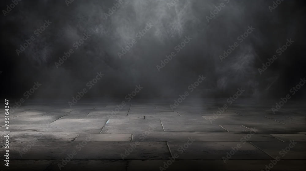 Texture dark concrete floor with mist or fog background,,
Empty dark abstract cement floor and studio room with smoke float up interior texture for display products wall background Pro Photo

 - obrazy, fototapety, plakaty 