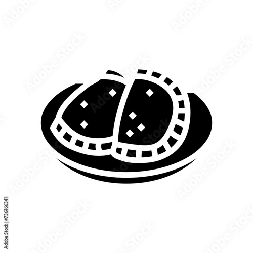 empanadas spanish cuisine glyph icon vector. empanadas spanish cuisine sign. isolated symbol illustration