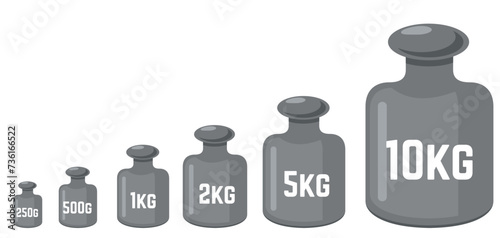Creative vector illustration of calibration weight isolated on transparent background.