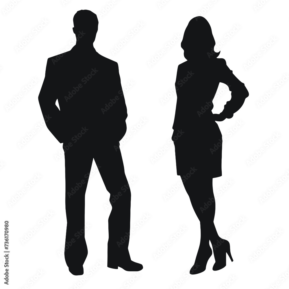 business people silhouette 
