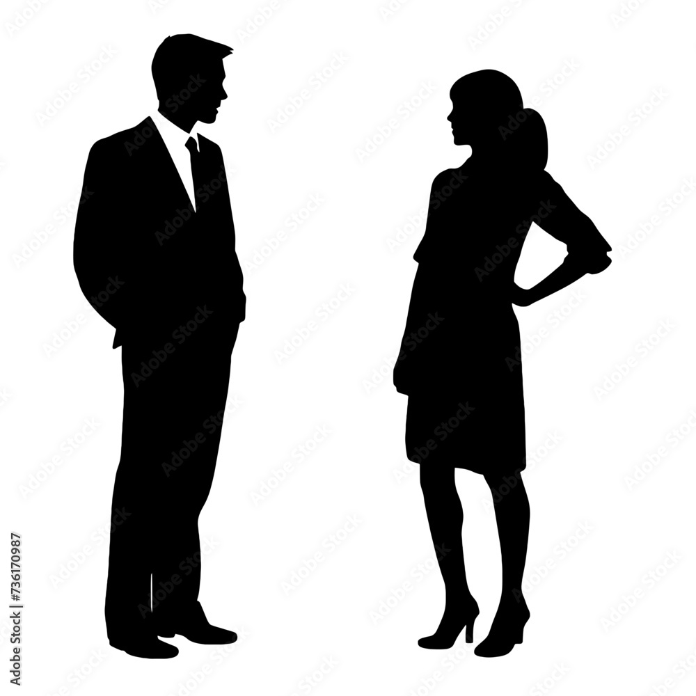 business people silhouette 