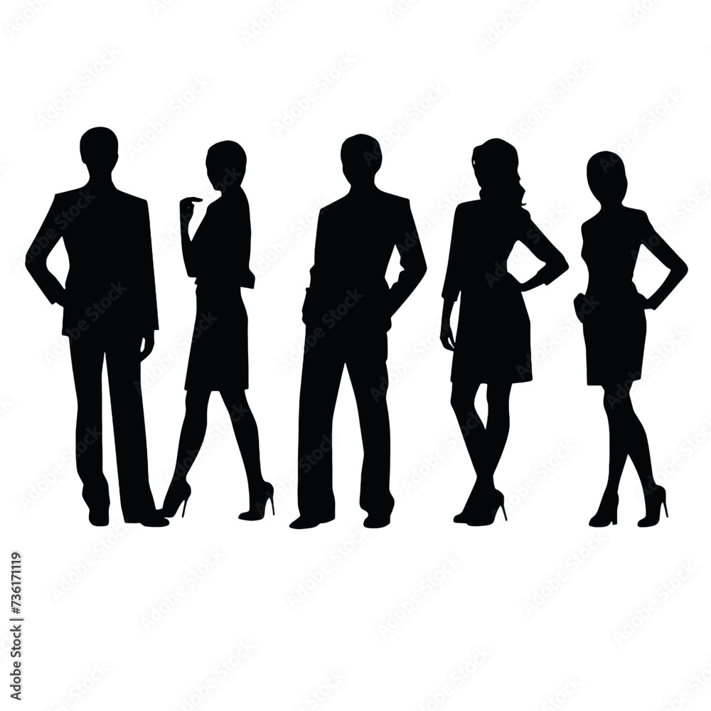 business people silhouette 