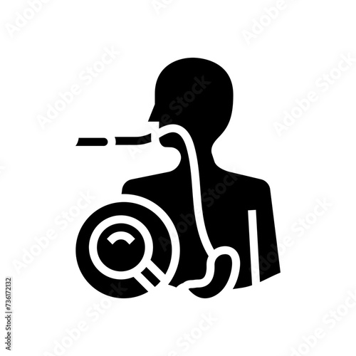 endoscopy surgery doctor glyph icon vector. endoscopy surgery doctor sign. isolated symbol illustration