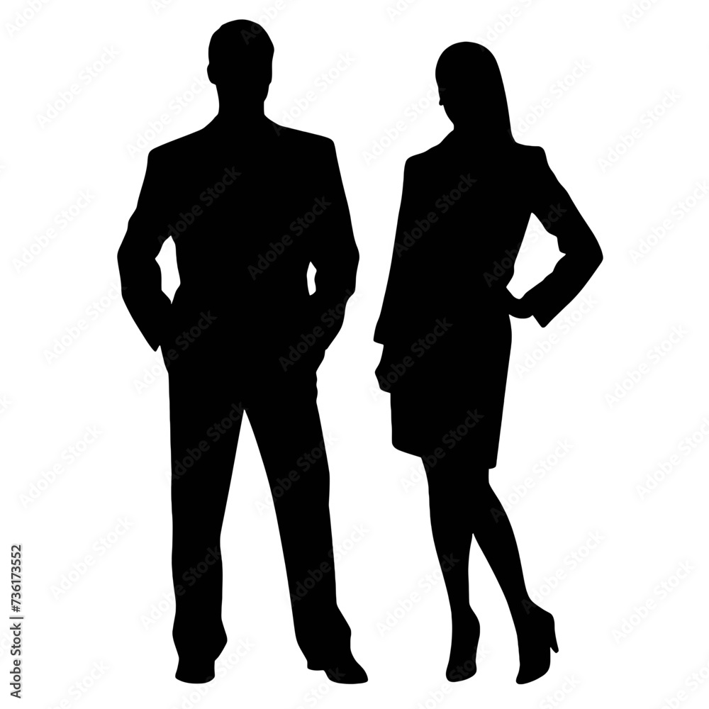 business people silhouette 