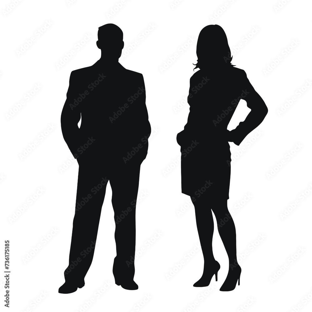 business people silhouette 